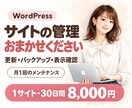 WordPressの更新・バックアップを代行します 1サイト・30日分｜月1回の更新と表示確認、作業報告まで イメージ1