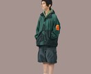 全身をオシャレにリアルタッチでイラストで描きます プレゼント、SNSのアイコンにどうぞ！ イメージ2
