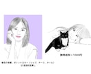 写真をもとに似顔絵描きます 程よくリアルでオシャレなタッチをご希望の方に。動物も可。 イメージ5