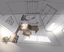 インテリアパースを描きます インテリアのイメージ付けやアートとしていかがでしょうか？ イメージ1