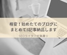 格安！始めたてブログにSEO記事を5本納品します SEOライターがジャンルを問わず1文字0.8円で記事を執筆 イメージ1