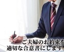 最短当日発送！ご夫婦のお約束を適切な合意書にします 1通7,500円で専用用紙で作成した夫婦間合意書がお手元に イメージ1
