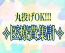 医療費集計致します 1年分の医療費をまとめて集計いたします!! イメージ1