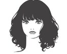 モノクロで洗練された女性イラスト描きます 同じ雰囲気で似顔絵も◎SNSアイコンや名刺に是非！ イメージ4