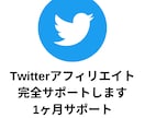 Twitterアフィリエイトサポートします 1ヶ月間完全サポートします！成約が出るまで イメージ1