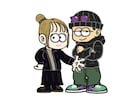 ポップなアイコンや人物など様々なイラスト描きます アイコン、集合写真、人物など！ イメージ1