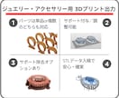 ジュエリー等のロストワックス3Dプリント出力します ジュエリー制作の全工程を熟知した作家が丁寧に出力します イメージ2