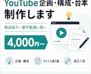 YouTube企画・構成・台本を制作します。ます 商品紹介・案件動画に強い、企画から台本まで対応 イメージ1