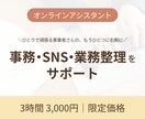 3時間3,000円！事務作業を代行します 元金融・現webマーケ会社の現役オンラインアシスタント イメージ1
