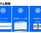 現役エンジニアが請求書作成システムをつくります シートに情報を記載、請求書を自動生成！作業時間を大幅短縮！ イメージ1