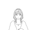 可愛い女の子のアイコン描きます シンプルかわいい、韓国風のイラストです♪ イメージ1