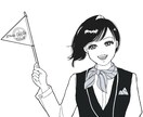 SNSなどのアイコン作成を致します モノクロで人目を引くでオシャレなオリジナルアイコン イメージ5