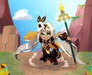 可愛い女の子描きます 全身イラストもバストアップ構図も背景ありも描き上げます！ イメージ9