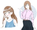写真を元にふんわりおしゃれな水彩風アイコン作ります やわらかいラフなタッチの特別なアイコンはいかがですか イメージ7