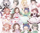 商用OK！選べるタッチで可愛いイラスト描きます ◎初めての方も大歓迎！基本料金で簡易背景＋透過背景お渡し可◎ イメージ8