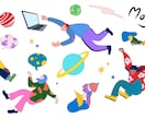 商用可！目を惹くシンプルなイラスト描きます イラストレーターが雑誌やWEBの挿し絵のお手伝い致します！ イメージ3