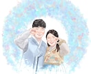 ふんわり温かみのある似顔絵イラストをお描きします 記念日/お誕生日/還暦祝い/プレゼント/SNSアイコンにも イメージ4