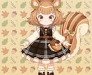 即購入OK！ゆめかわSDキャラ販売します あなただけの小さな癒しキャラ。シマリスモチーフの女の子です。 イメージ1