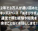 キッズスペース事業の経験・知見を基にサポートします 約２年間で３万人が来場した「あそびラボ」の起業家がサポート イメージ1