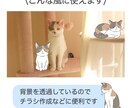 猫のデジタルイラストを3点描きます 飼い猫さん・看板猫さん1匹を、やわらかい雰囲気のイラストに♪ イメージ5