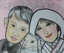 ほっこりするアナログ似顔絵を描いています 色鉛筆orパステル画。送料無料！可愛くデフォルメします！ イメージ3
