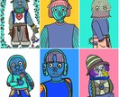 1枚アイコン型つき。モンスター風イラスト描きます 【ラフ提案 · 修正→無制限＆著作権譲渡】 イメージ7