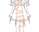 女性Vtuberのデザインラフお渡しします ラフ(完成済み)と一枚絵のセットです。三面図も依頼OK！ イメージ1
