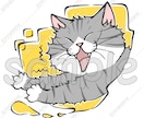 商用利用OK！猫の手書きイラスト販売しています SNS、パンフレットやチラシ、POP、名刺、印刷の素材に★C イメージ3