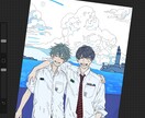 貴方様だけのオリジナルイラストをお描きします デフォルメイラストペア画snsのアイコンなどをお描きします。 イメージ6