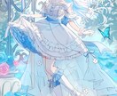 キラキラ透明感のあるイラスト制作します 歌ってみたやグッズイラスト、三面図の制作も！ イメージ3