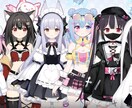 LIVE2Dキャラデザ～モデリング全行程作ります ７種類の表情差分から３種類無料で選べます！著作権譲渡 イメージ2
