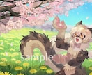 柔らかい印象の一枚絵を作成いたします 人物からケモノまで多彩なキャラクターに対応します！ イメージ1