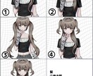 シンプル簡易版！Y2K風量産イラストお描きします 髪型をセレクトするシンプル簡易版です イメージ3
