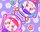 SNSオリジナルアイコン作成します 動物モチーフのキャラクター、ポップ、かわいい系 イメージ4