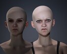 頭部スキャンデータから3Ｄモデル作成します 頭だけのスキャンモデルに体をつけませんか？？ イメージ3