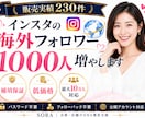 インスタの海外フォロワーを1000人増やします 販売実績230件｜2週間補填保証｜最大10万人対応 イメージ1
