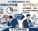 AIで繰り返し業務を自動化します 定型作業を整理し実用的なAIツールを構築します イメージ1