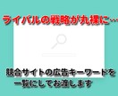 競合調査／ライバルが掲載する広告キーワード教えます ライバルの集客キーワード戦略を見える化して自社の戦略にも活用 イメージ1