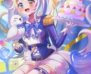 ご希望に沿った背景付きの1枚イラストを描きます SNSで活動をしている方々、商用利用をしたい方々へ イメージ7