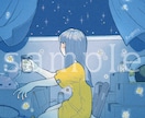 サムネイル、チラシなど一枚絵の制作をします レトロでポップな色使いの個性的なイラストを描きます！ イメージ1