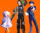 キャラクター全身の立ち絵イラストを制作します 女性も男性も可愛いくカッコよく幅広く表現します。 イメージ1