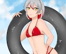 夏にぴったり水着SD量産イラスト描きます シートで選ぶだけ！​グッズ化・商用利用OK可愛い水着姿1枚絵 イメージ4