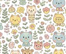 キュートな模様イラストを作成します 癒やしと明るさを届ける可愛い模様イラスト。 イメージ2