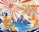 和風イラストや和風デザイン制作いたします 鮮やかなイラストや日本画・美人画・浮世絵などお描きします イメージ5