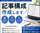 SEO記事の構成（見出し・タイトル）を作成します 検索に強い記事の“設計図”を作ります イメージ1