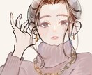 ふんわりおしゃれな女性SNSアイコンを描きます 女性の表情、仕草、ファッション、髪型にこだわったイラスト制作 イメージ1