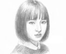 程々の描き込み、鉛筆スケッチ描きます さらっとスケッチ、特徴を表現します。 イメージ1