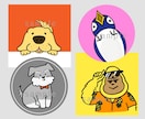 商用OK!シュールな動物アイコンイラスト描きます ポップでユニークなあなただけの個性的なキャラクター！ イメージ5