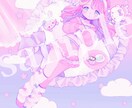 儚くてかわいい少女のイラストお描きします 淡くてあまい世界観を表現◎ゆめかわいい雰囲気に イメージ5