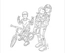 3人用アイコン/イラスト/似顔絵描きます 写真を元に線画でオリジナルイラスト作成！ イメージ1